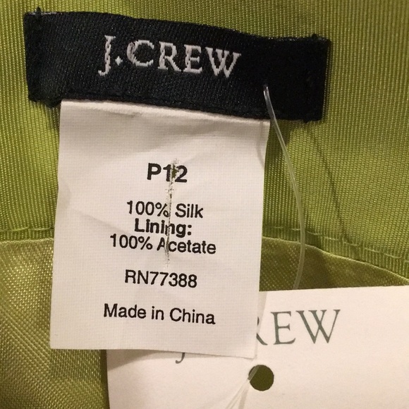 J. Crew Lime Green Special Occasions Dress NWT SZ 12P - Picture 7 of 8